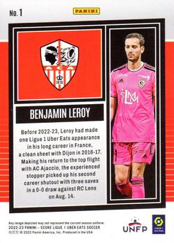 2022-23 Score Ligue 1 Uber Eats #1 Benjamin Leroy Back