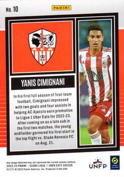 2022-23 Score Ligue 1 Uber Eats #10 Yanis Cimignani Back