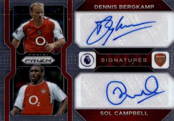 2022-23 Panini Prizm Premier League - Dual Signatures #DS-ARA Dennis Bergkamp / Sol Campbell Front