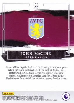 2022-23 Panini Impeccable Premier League #26 John McGinn Back