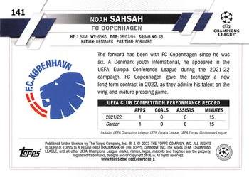 2022-23 Topps UEFA Club Competitions 1st Edition #141 Noah Sahsah Back