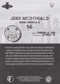 2023 Parkside NWSL Collection - Black and White #122 Jess McDonald Back