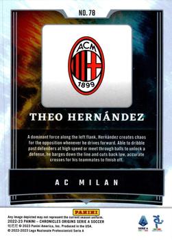 2022-23 Panini Chronicles - Origins Serie A #78 Theo Hernandez Back