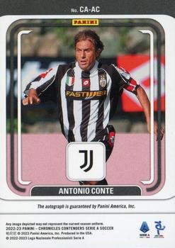 2022-23 Panini Chronicles - Contenders Autographs Serie A #CA-AC Antonio Conte Back