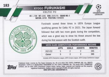 2022-23 Topps Chrome UEFA Club Competitions #183 Kyogo Furuhashi Back