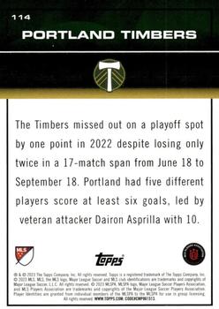 2023 Topps MLS #114 Portland Timbers Back