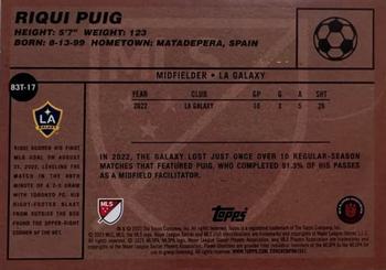 2023 Topps MLS - 1983 Topps Futbol Red #83T-17 Riqui Puig Back