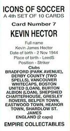 2023 Empire Collectables Icons of Soccer (Set 4) #7 Kevin Hector Back