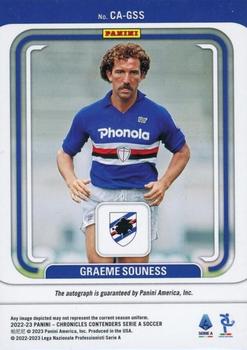 2022-23 Panini Chronicles - Contenders Autographs Serie A Gold #CA-GS Graeme Souness Back
