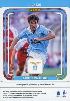 2022-23 Panini Chronicles - Contenders Autographs Serie A Gold #CA-KHR Karl-Heinz Riedle Back