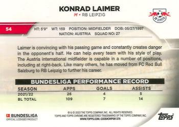 2022-23 Topps Chrome Bundesliga #54 Konrad Laimer Back