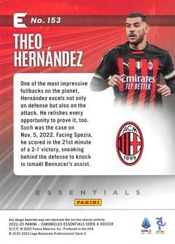 2022-23 Panini Chronicles - Essentials Serie A Silver #153 Theo Hernandez Back
