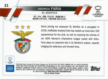 2022-23 Topps Chrome UEFA Women's Champions League #21 Andreia Faria Back
