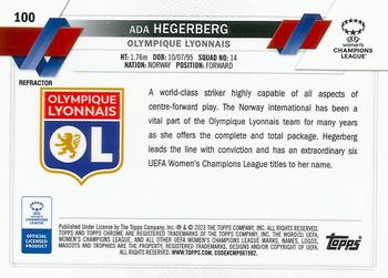 2022-23 Topps Chrome UEFA Women's Champions League - Refractor #100 Ada Hegerberg Back