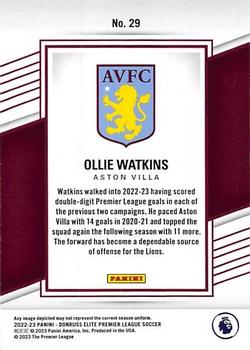2022-23 Donruss Elite Premier League #29 Ollie Watkins Back