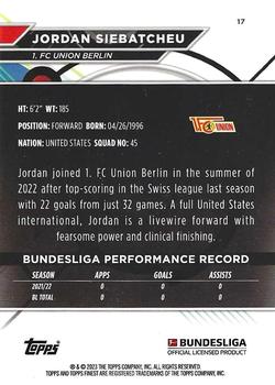 2022-23 Finest Bundesliga #17 Jordan Siebatcheu Back