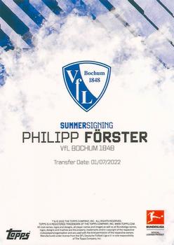 2022-23 Topps Bundesliga Summer Signings #NNO Philipp Förster Back