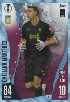2023-24 Topps Match Attax UEFA Club Competitions - Crystal #2 Emiliano Martinez Front