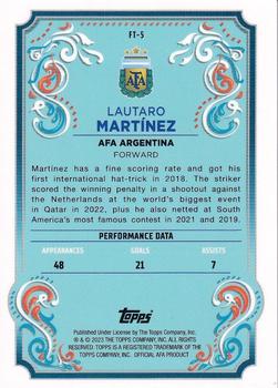 2023 Topps Argentina Fileteado - Fileteado #FT-5 Lautaro Martínez Back
