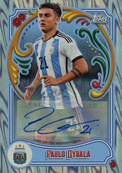 2023 Topps Argentina Fileteado - Autographs Sky Blue & White Tango #23 Paulo Dybala Front