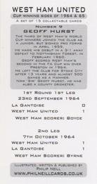 2007 Philip Neill West Ham United Cup Winning Sides of 1964 and 1965 #9 Geoff Hurst Back
