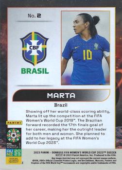 2023 Donruss FIFA Women's World Cup - Intergalactic #2 Marta Back