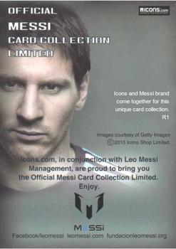 2013 Icons Official Messi Card Collection (Japan) #R1 Lionel Messi Back