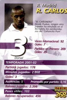 2002-03 Panini Liga Megafichas #368 Roberto Carlos Back