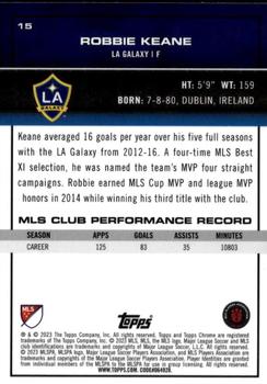 2023 Topps Chrome MLS - Blue Mini-Diamond Refractor #15 Robbie Keane Back