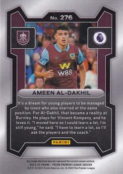 2023-24 Panini Prizm Premier League #276 Ameen Al-Dakhil Back