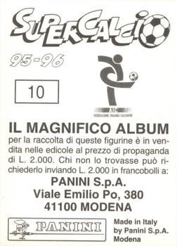 1995-96 Panini Supercalcio Stickers #10 Napoli Back
