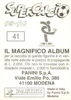 1995-96 Panini Supercalcio Stickers #41 Christian Panucci Back