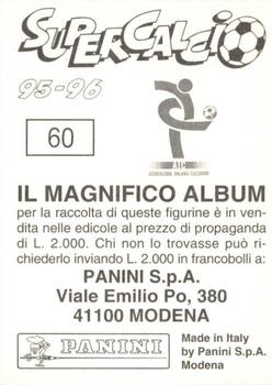 1995-96 Panini Supercalcio Stickers #60 Jose Antonio Chamot Back