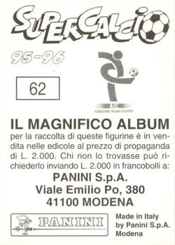 1995-96 Panini Supercalcio Stickers #62 Marco Franceschetti Back