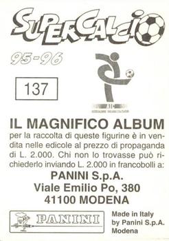 1995-96 Panini Supercalcio Stickers #137 Benito Carbone Back