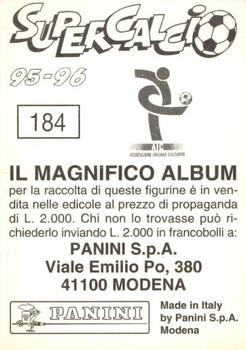 1995-96 Panini Supercalcio Stickers #184 Roberto Nestor Sensini Back
