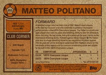 2024 Topps Living UEFA Club Competitions #653 Matteo Politano Back