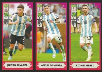 2024 Panini FIFA 365 Stickers #420 Julián Álvarez / Ángel Di María / Lionel Messi Front