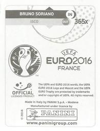 2016 Panini UEFA Euro Stickers - Update Set #365x Bruno Soriano Back