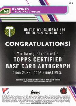 2023 Finest MLS - Base Autographs #A-E Evander Back