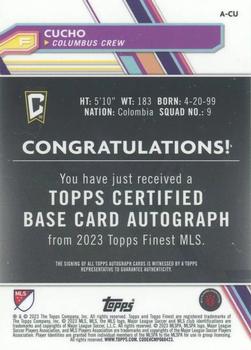2023 Finest MLS - Base Autographs Red Refractor #A-CU Cucho Back