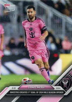 2024 Topps Now MLS - Black #1 Lionel Messi Front