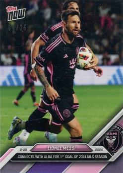 2024 Topps Now MLS - Purple #9 Lionel Messi Front