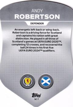2024 Topps Match Attax Euro 2024 Germany - Chrome Pro Elite Shield #SC7 Andy Robertson Back