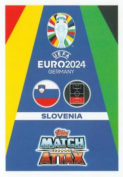 2024 Topps Match Attax Euro 2024 Germany - Blue Crystal Holograph #SVN2 Jaka Bijol Back