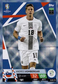 2024 Topps Match Attax Euro 2024 Germany - Blue Crystal Holograph #SVN15 Andres Vombergar Front
