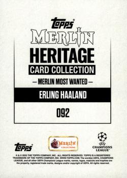 2023-24 Merlin Heritage UEFA Club Competitions - Purple #092 Erling Haaland Back