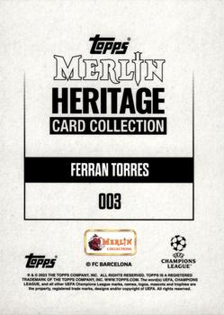 2023-24 Merlin Heritage UEFA Club Competitions - Green #003 Ferran Torres Back