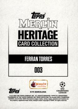 2023-24 Merlin Heritage UEFA Club Competitions - Gold #003 Ferran Torres Back