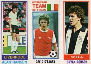 1980-81 Topps Footballer (Pink Back) #4 / 163 / 93 Alan Hansen / David O'Leary / Bryan Robson Front